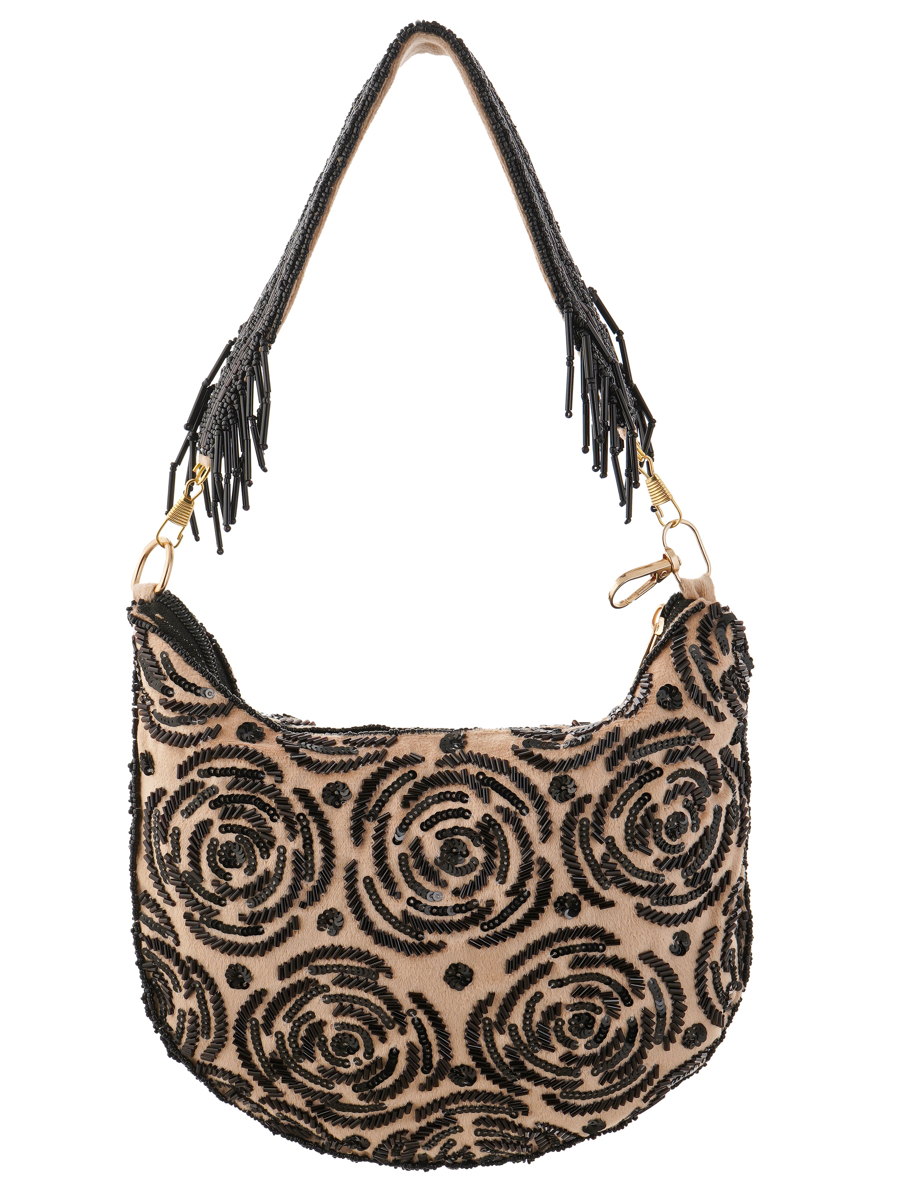 Midnight Bloom Handembroidered Purse