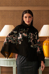A Garden Diary | Embroidered Fine Merino Wool Stole