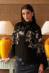 A Garden Diary | Embroidered Fine Merino Wool Stole