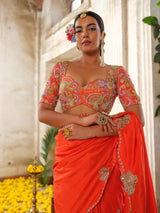 Gulmohar saree set