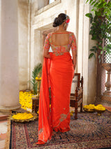 Gulmohar saree set