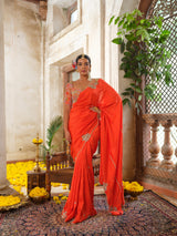 Gulmohar saree set
