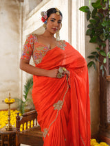 Gulmohar saree set
