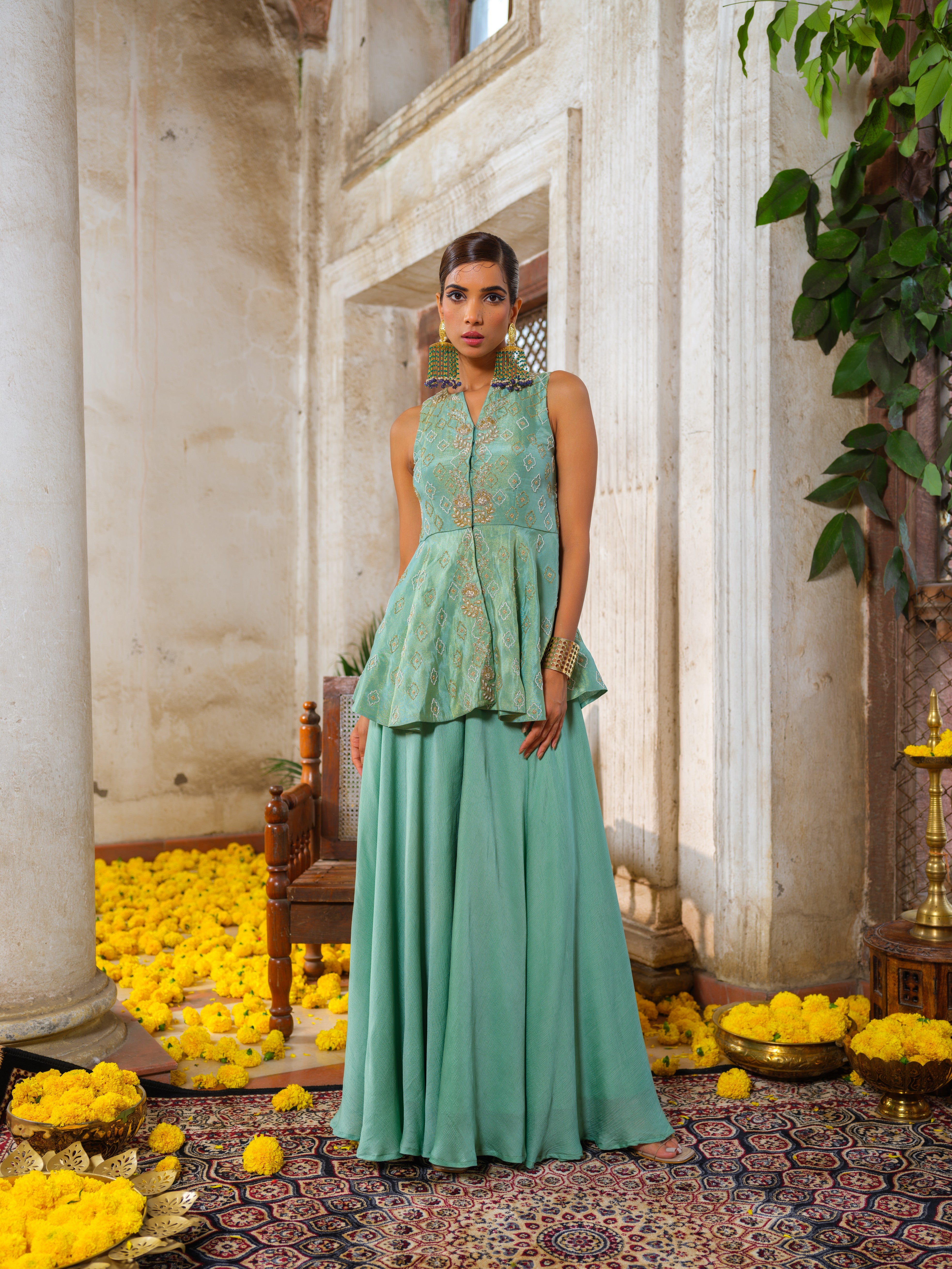 Heera peplum set