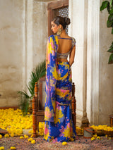 Neela classic draped saree set