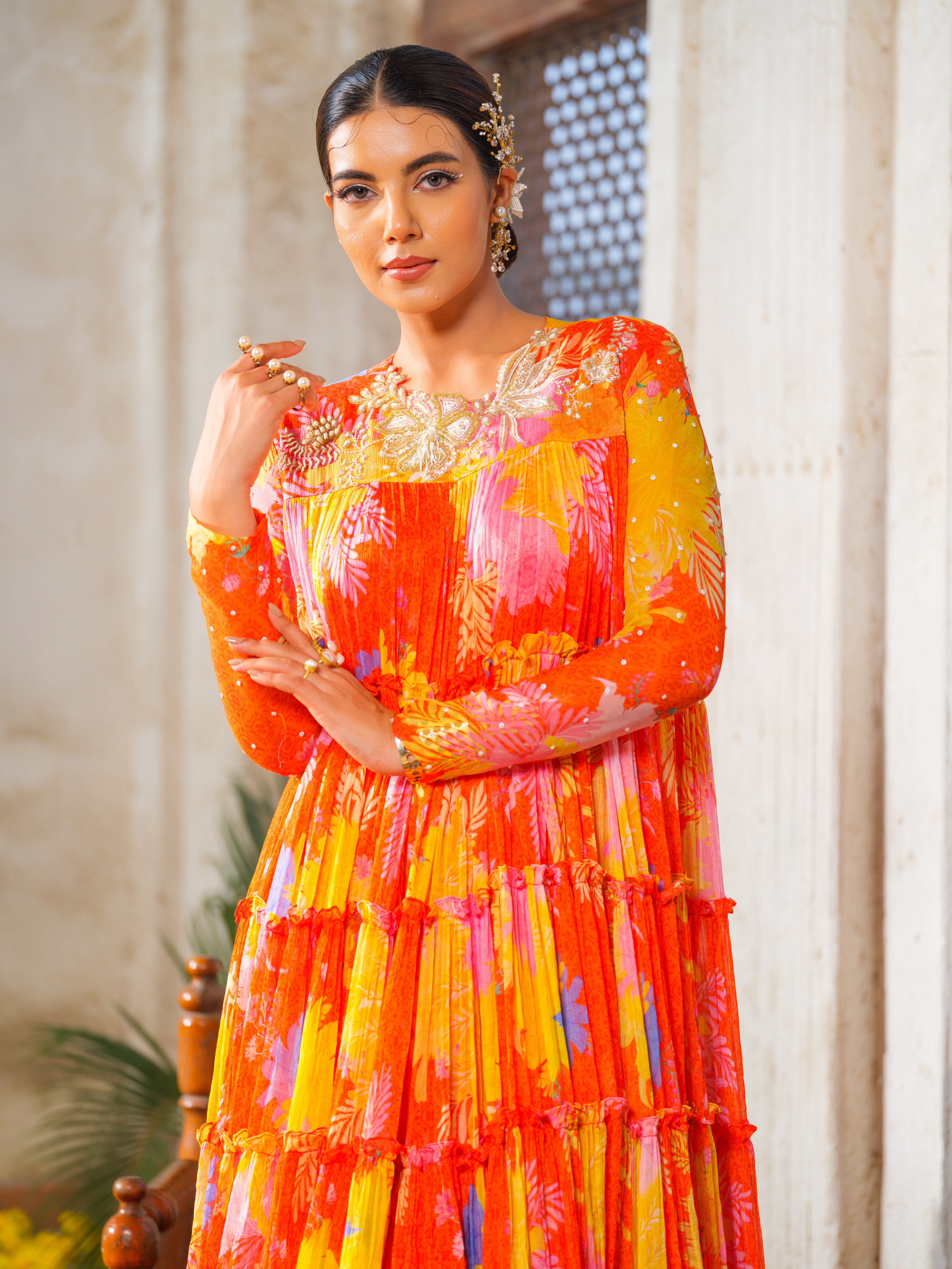 Gul tiered gown