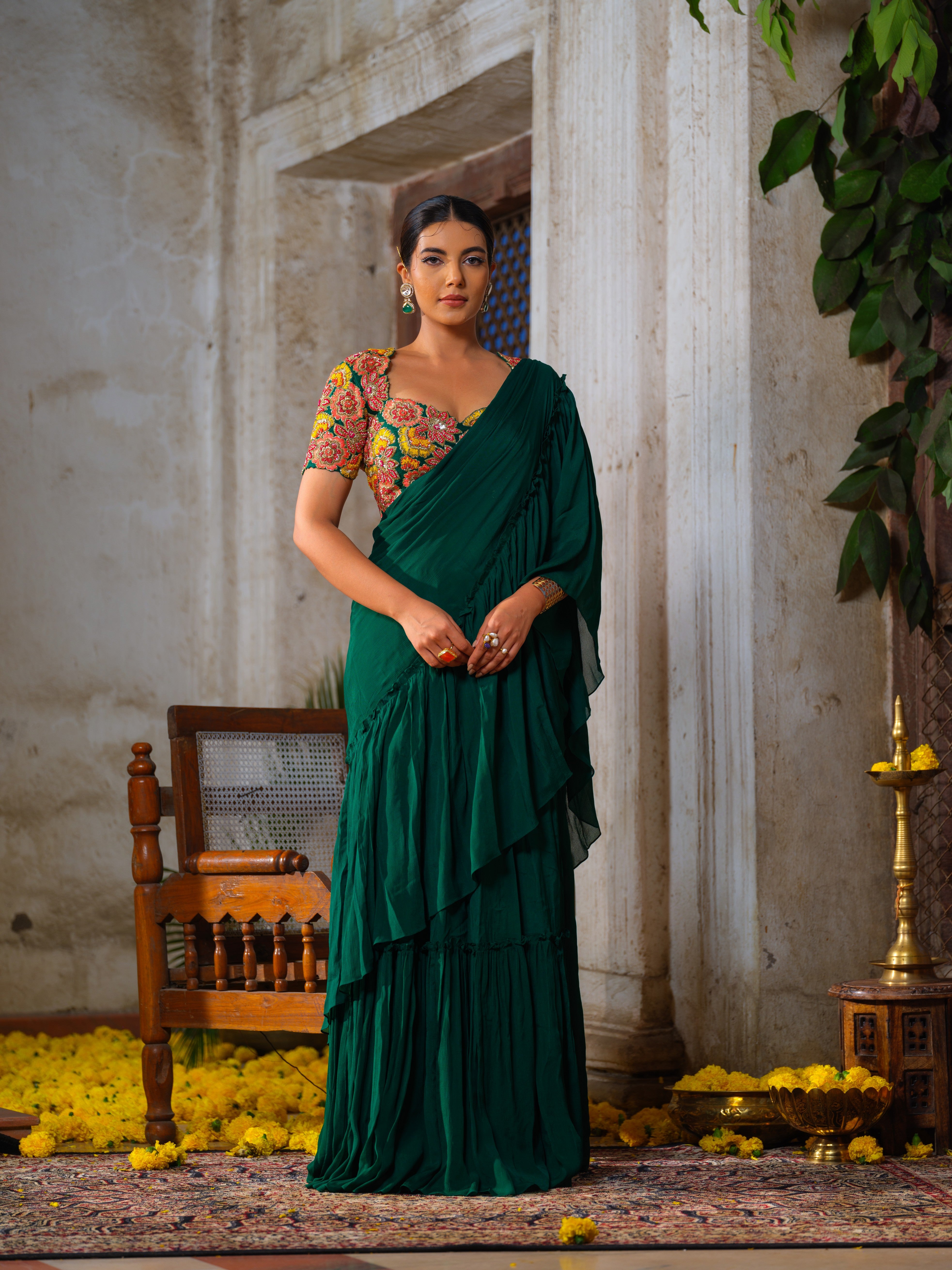 Swara Heera lehenga saree set