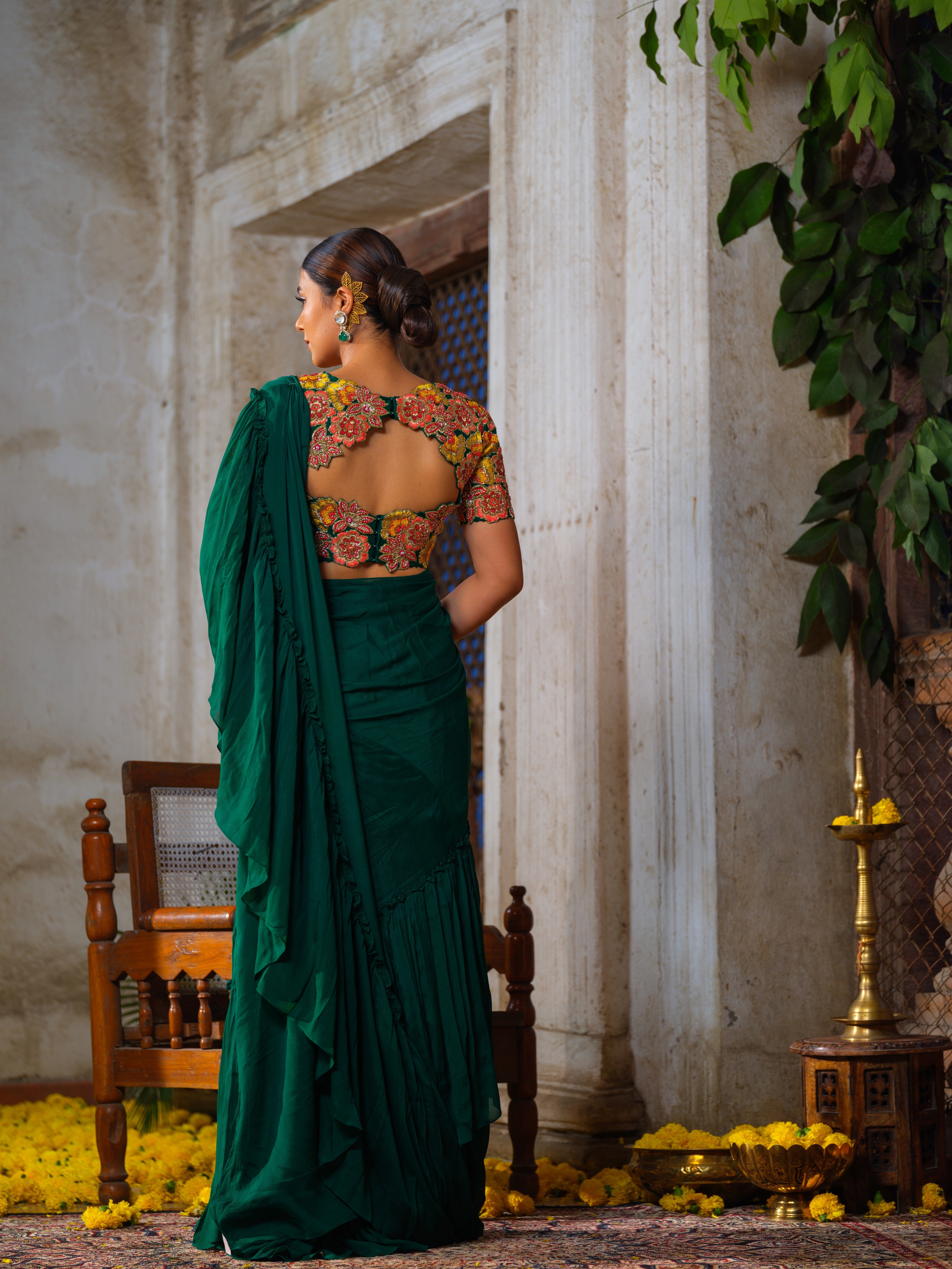 Swara Heera lehenga saree set