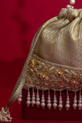 Vivaah Embellished Potli - Grey