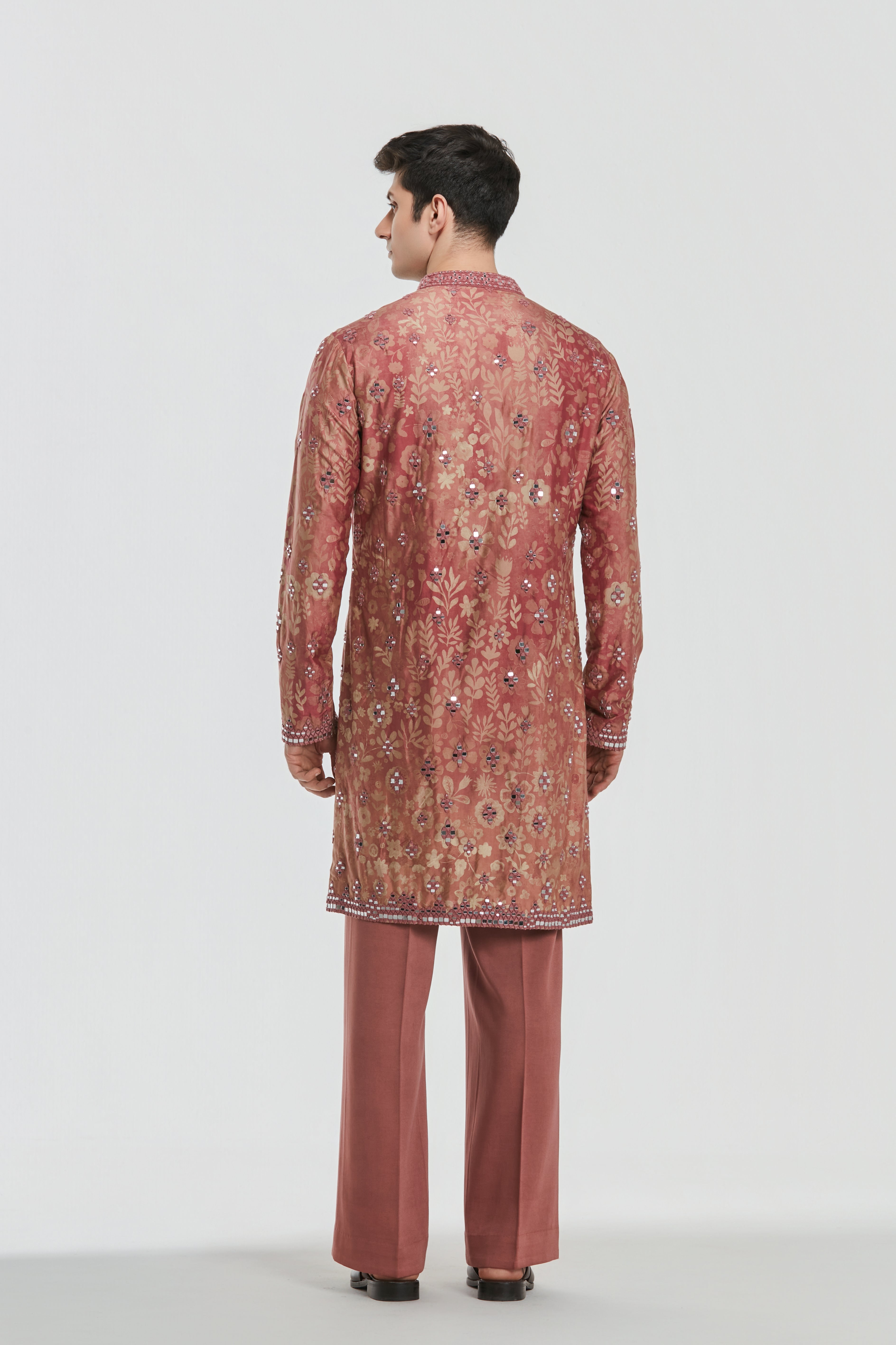 Kurta and stole - heavy chanderi , pant -Cotton twill