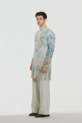 Kurta and stole - heavy chanderi , pant -Cotton twill
