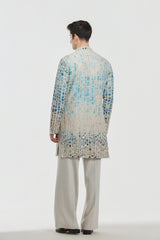 Kurta and stole - heavy chanderi , pant -Cotton twill