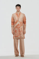 Kurta and stole - heav chanderi , pant -Cotton twill