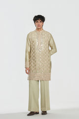 Kurta - Heavy chanderi and Pant - Cotton twill