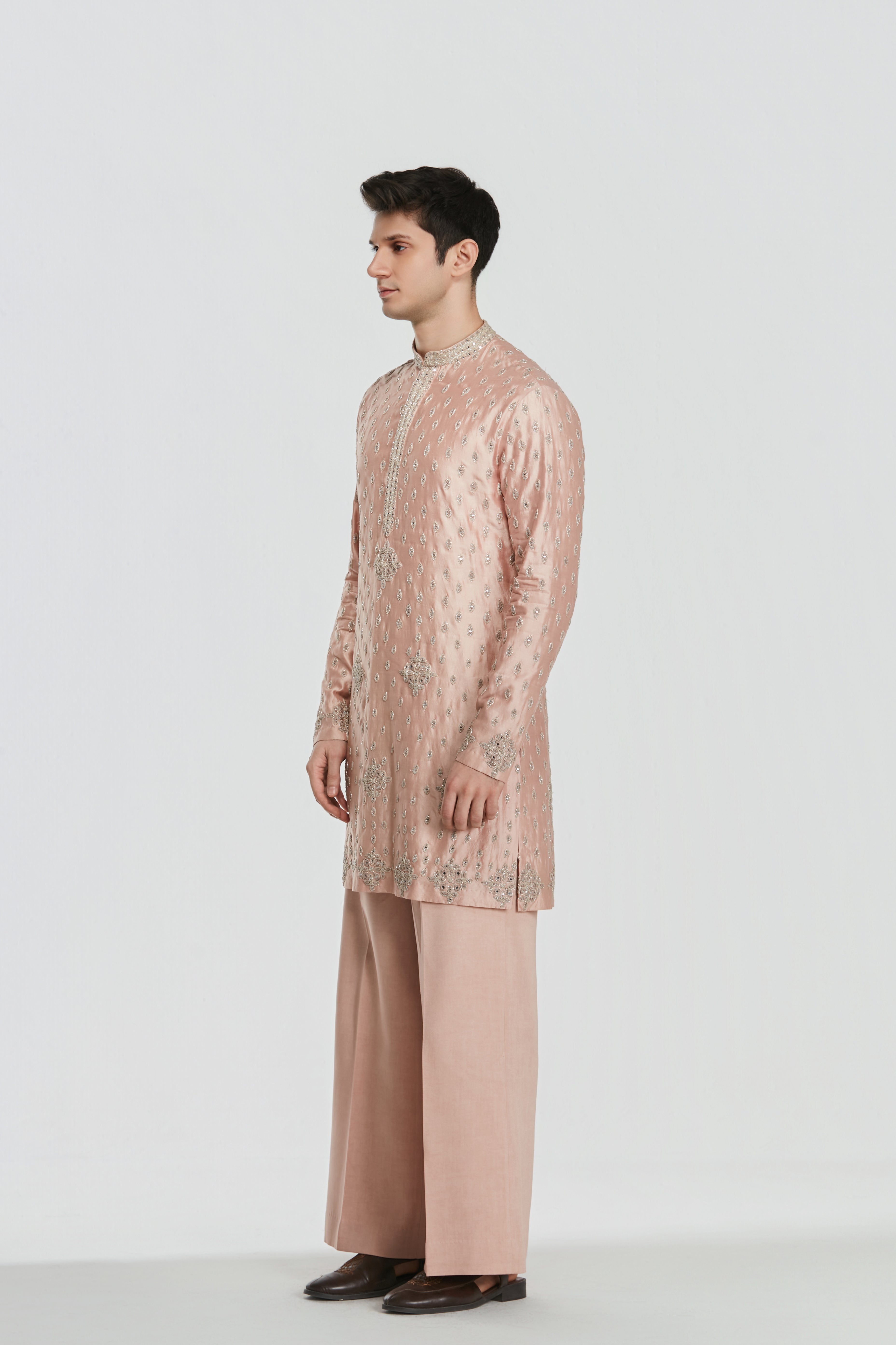 Kurta - heavy chanderi , pant -Cotton twill