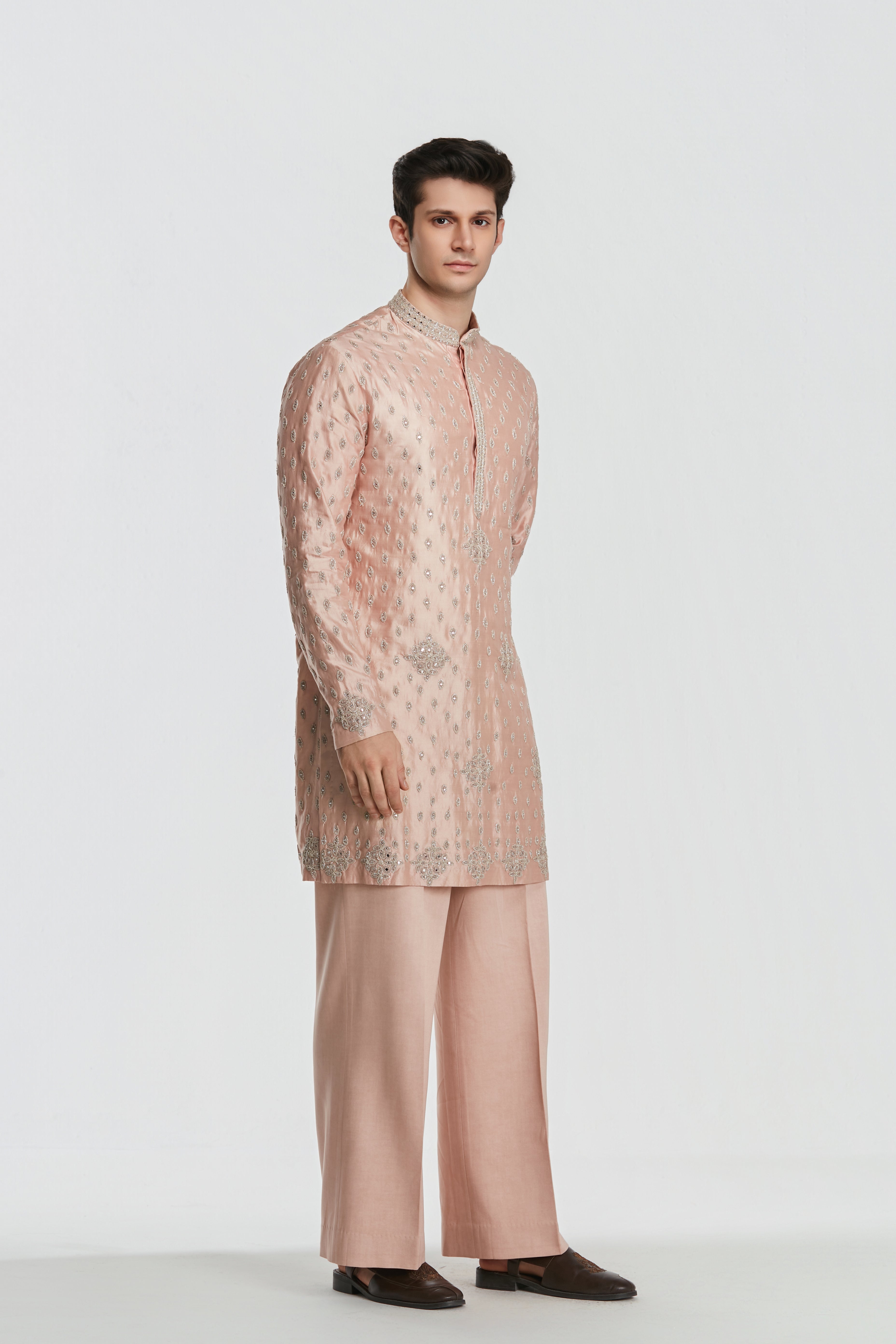 Kurta - heavy chanderi , pant -Cotton twill