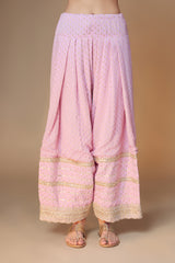 Lilac benarasi jaal kurta & farshi salwar set