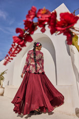 Zehra peplum gown