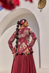 Zehra peplum gown