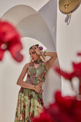 Sufi pallazos jacket set