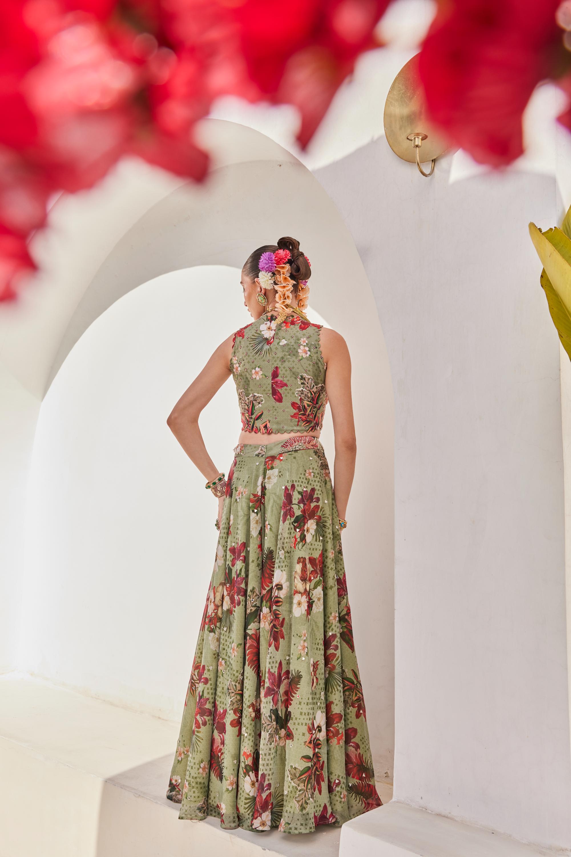 Sufi pallazos jacket set