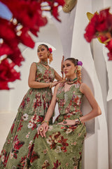 Sufi peplum lehenga set