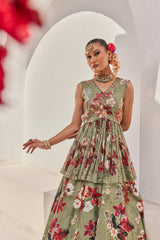 Sufi peplum lehenga set