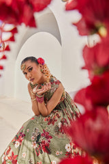 Sufi peplum lehenga set
