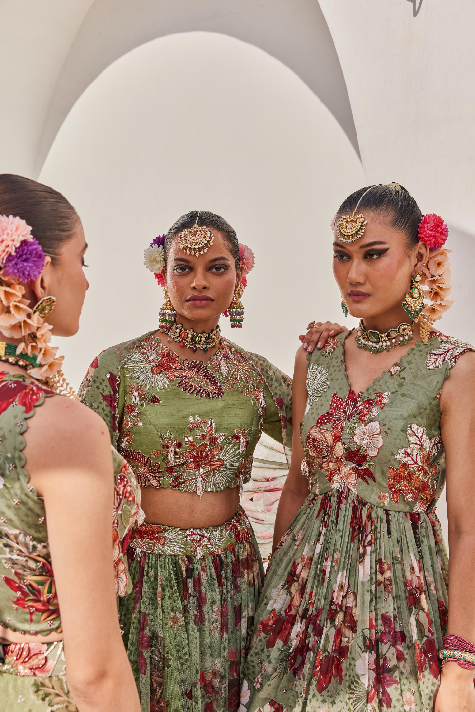 Sufi croptop lehenga set