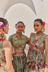 Sufi pallazos jacket set