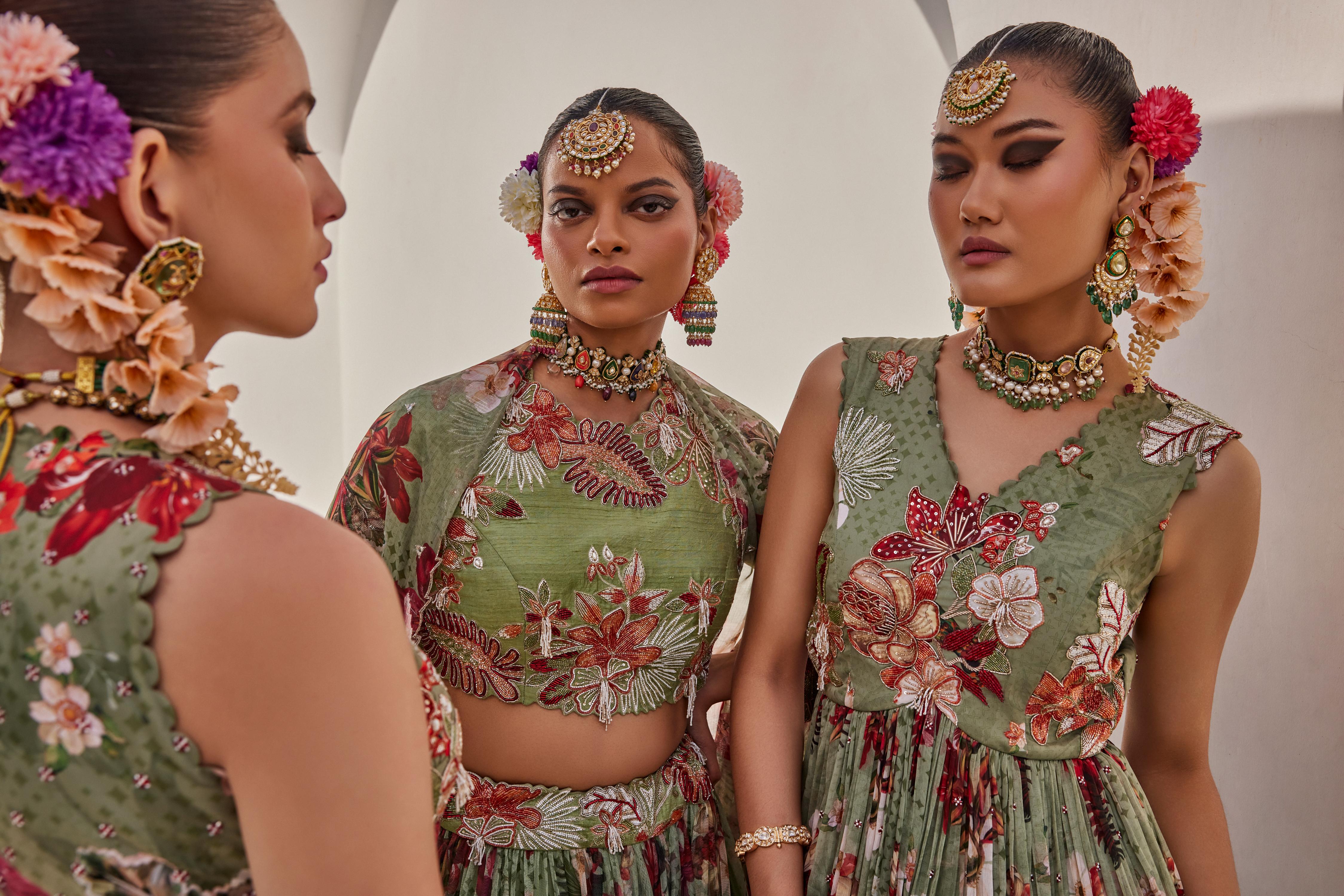 Sufi croptop lehenga set