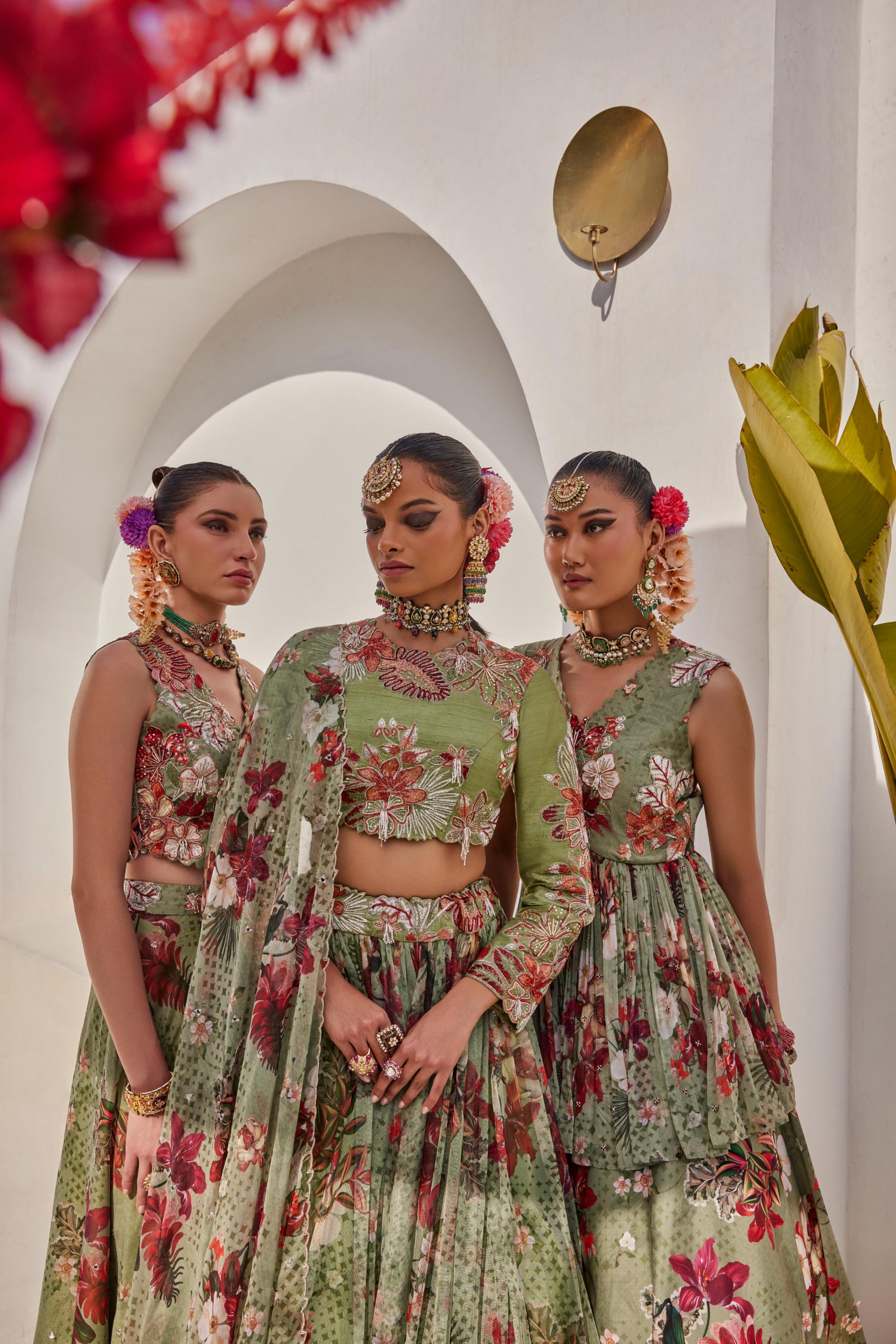 Sufi peplum lehenga set