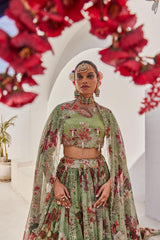 Sufi croptop lehenga set