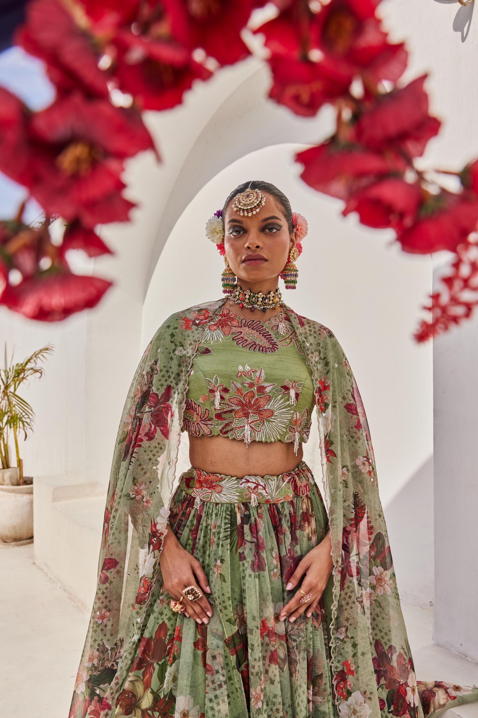Sufi croptop lehenga set