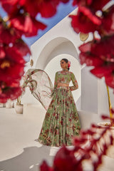 Sufi croptop lehenga set