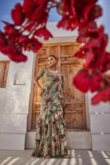 Sufi drape saree set