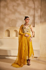 Sunehri anarkali set