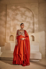 Kesari anarkali set