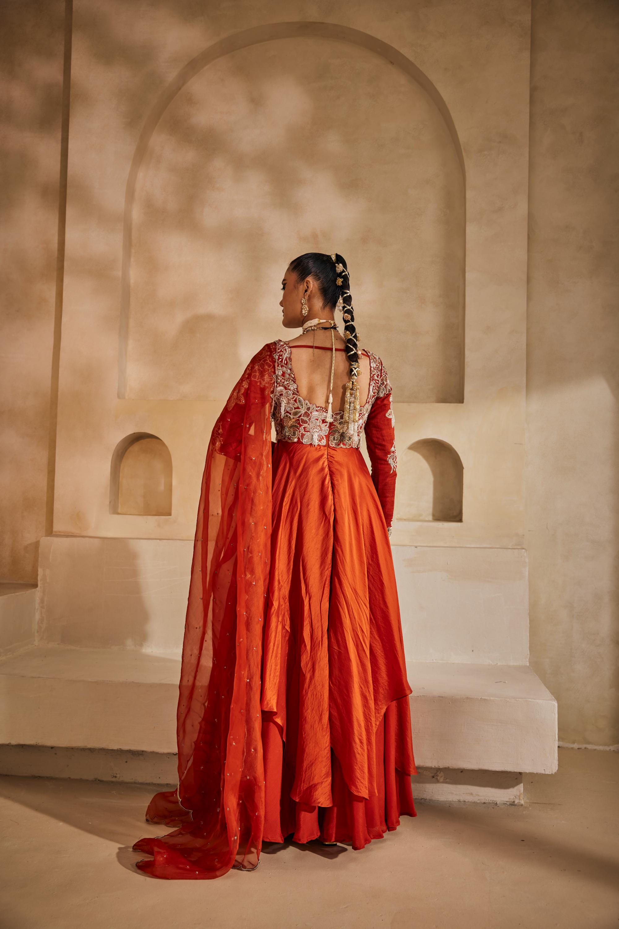 Kesari anarkali set