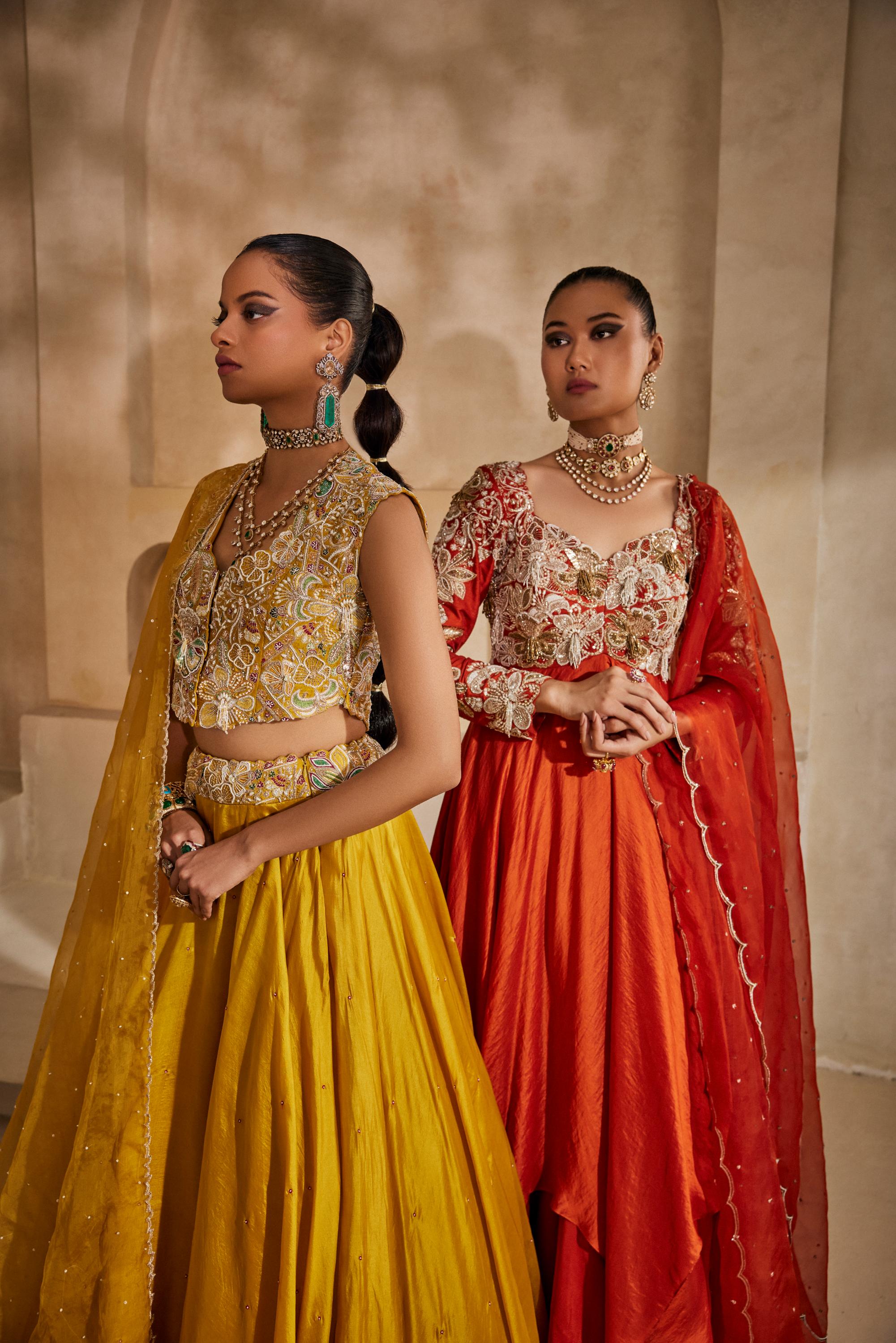 Kesari anarkali set