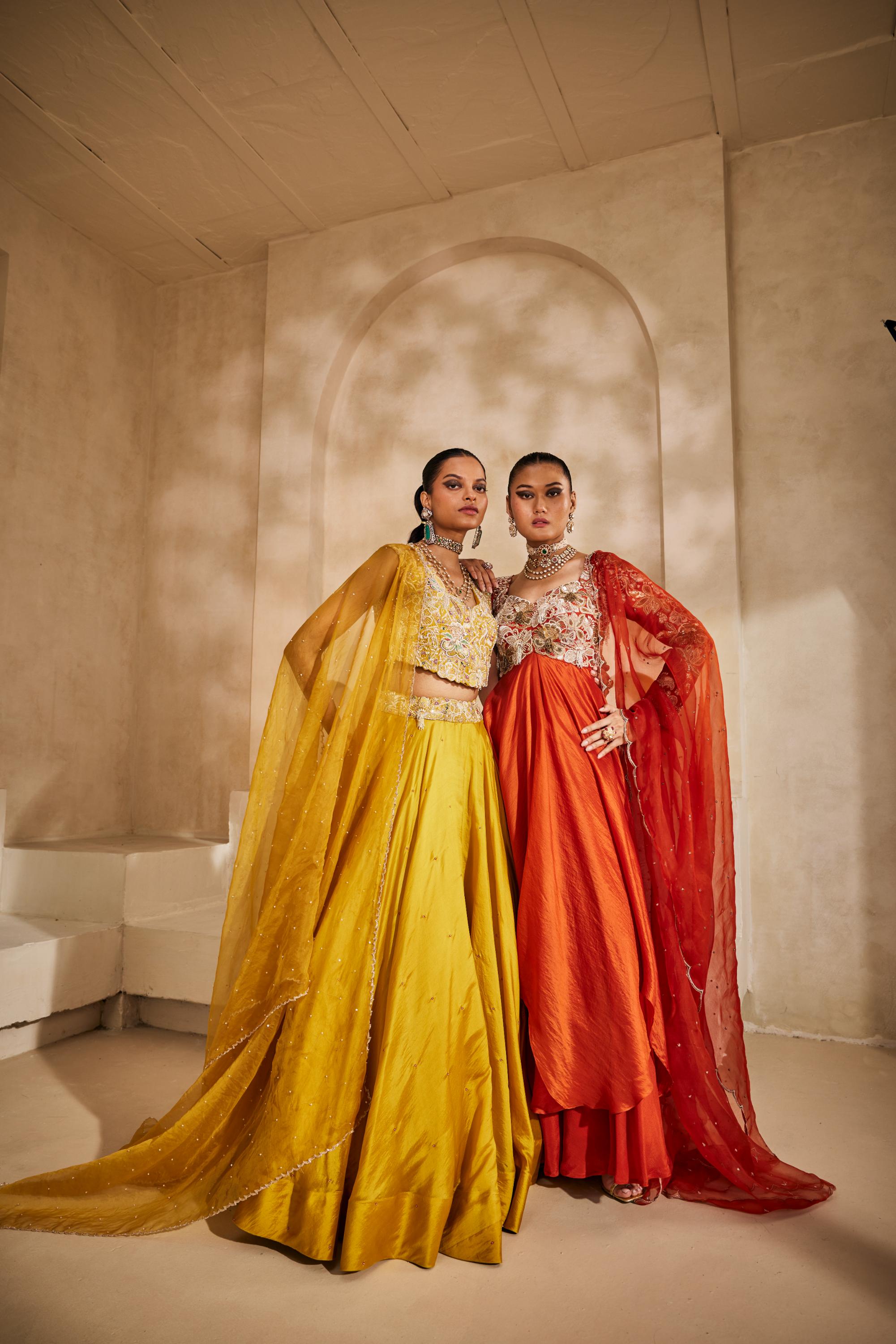 Kesari anarkali set
