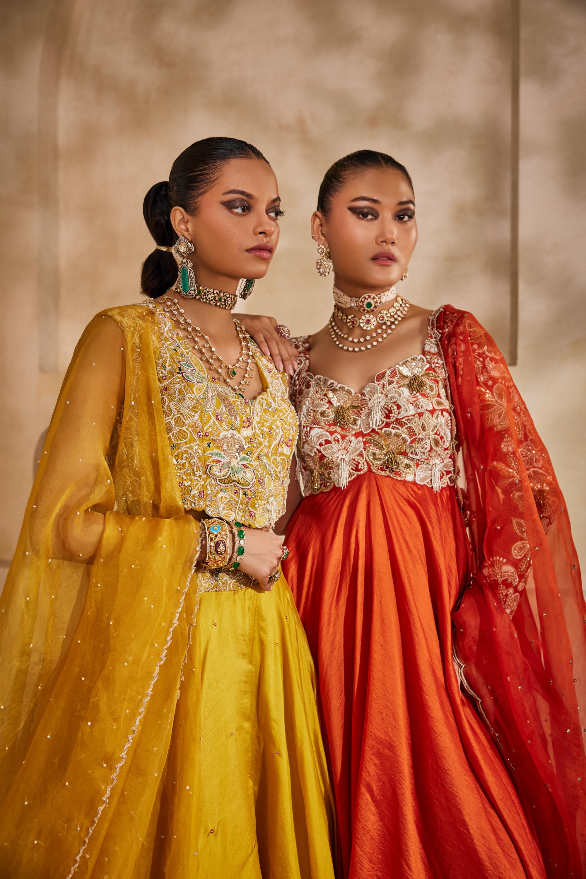 Kesari anarkali set