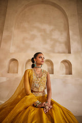 Peeli Noor lehenga set