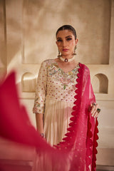 gulaabi anarkali set