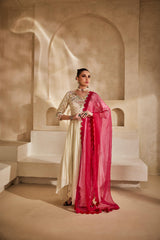 gulaabi anarkali set