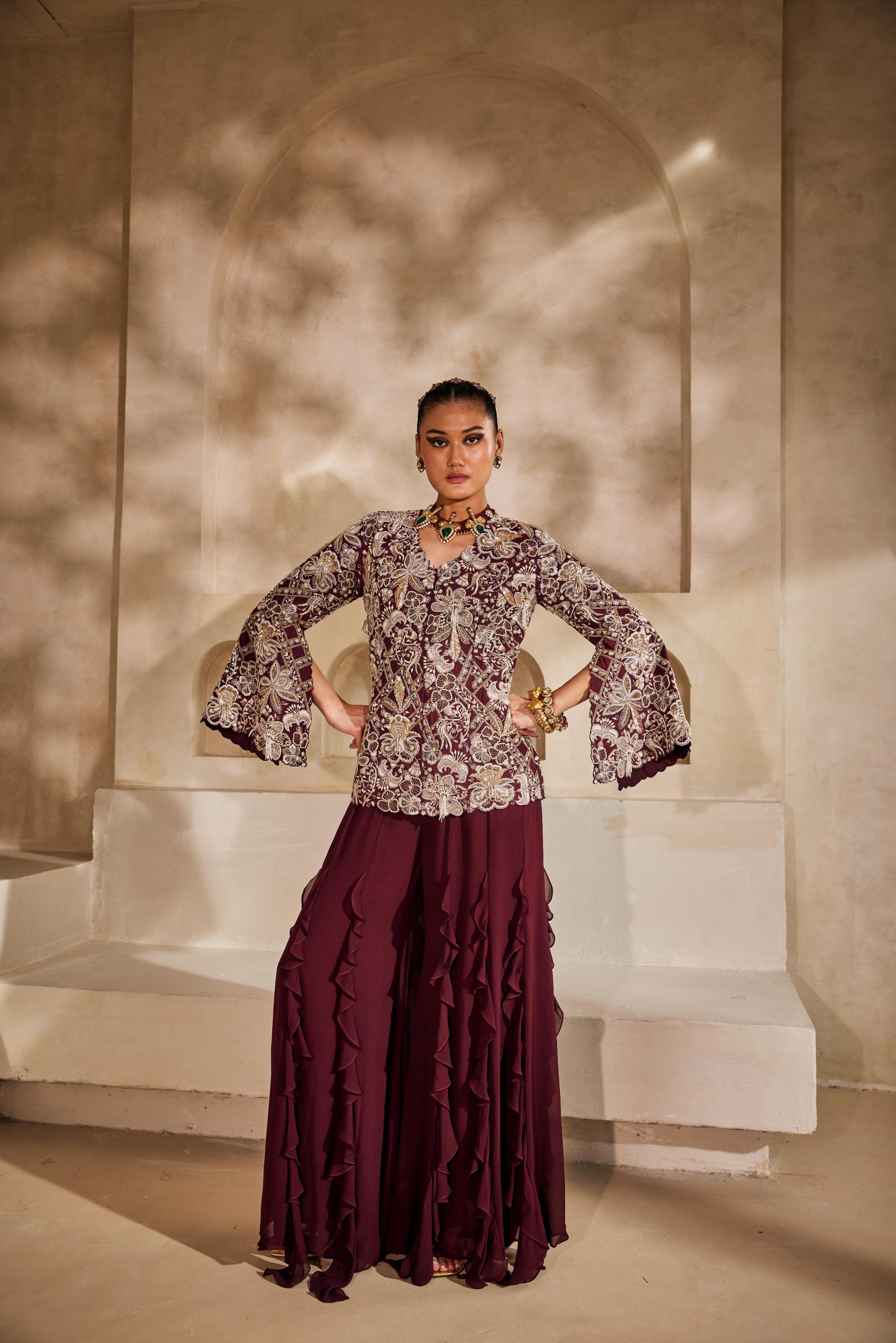 Mahveen jacket set
