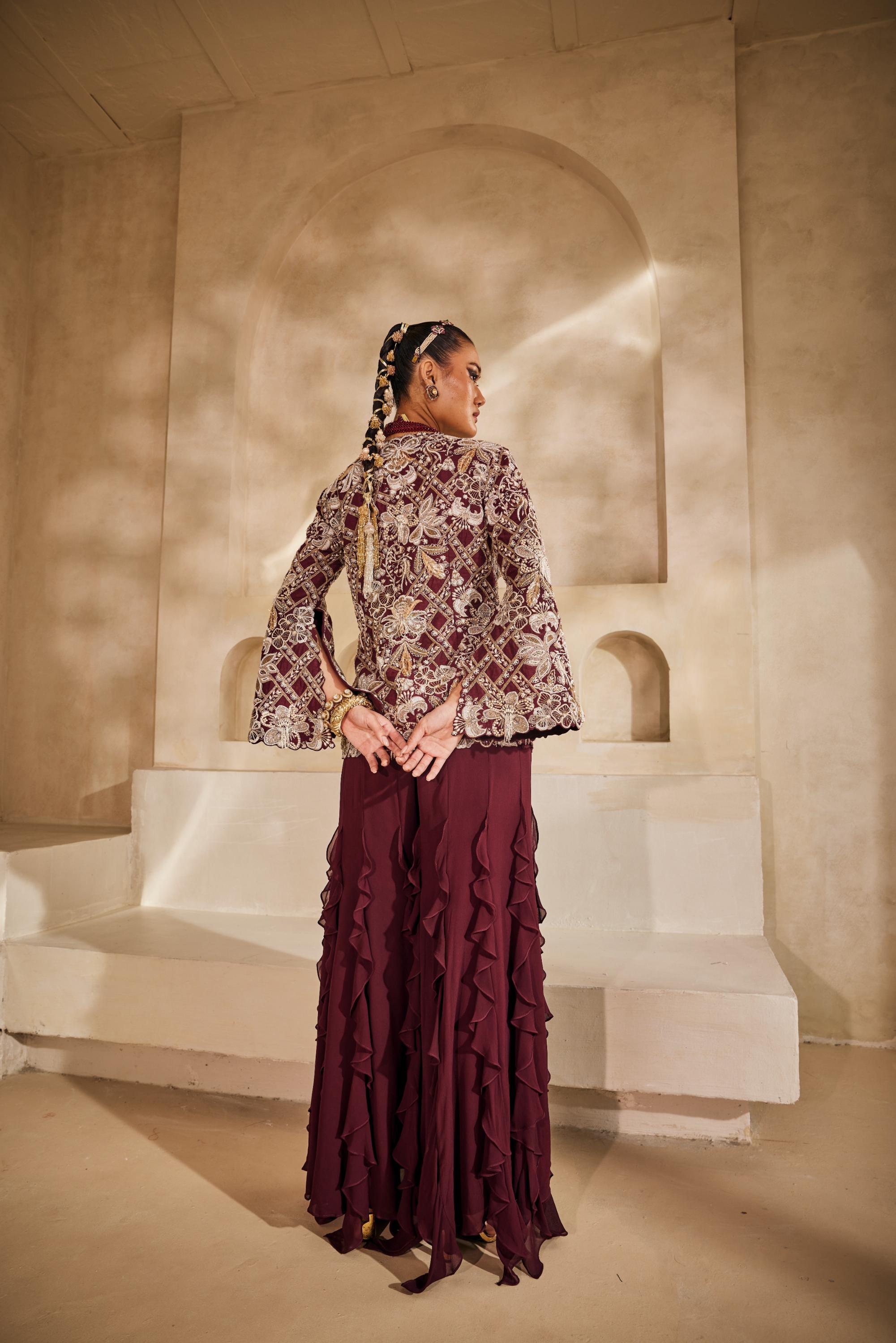 Mahveen jacket set