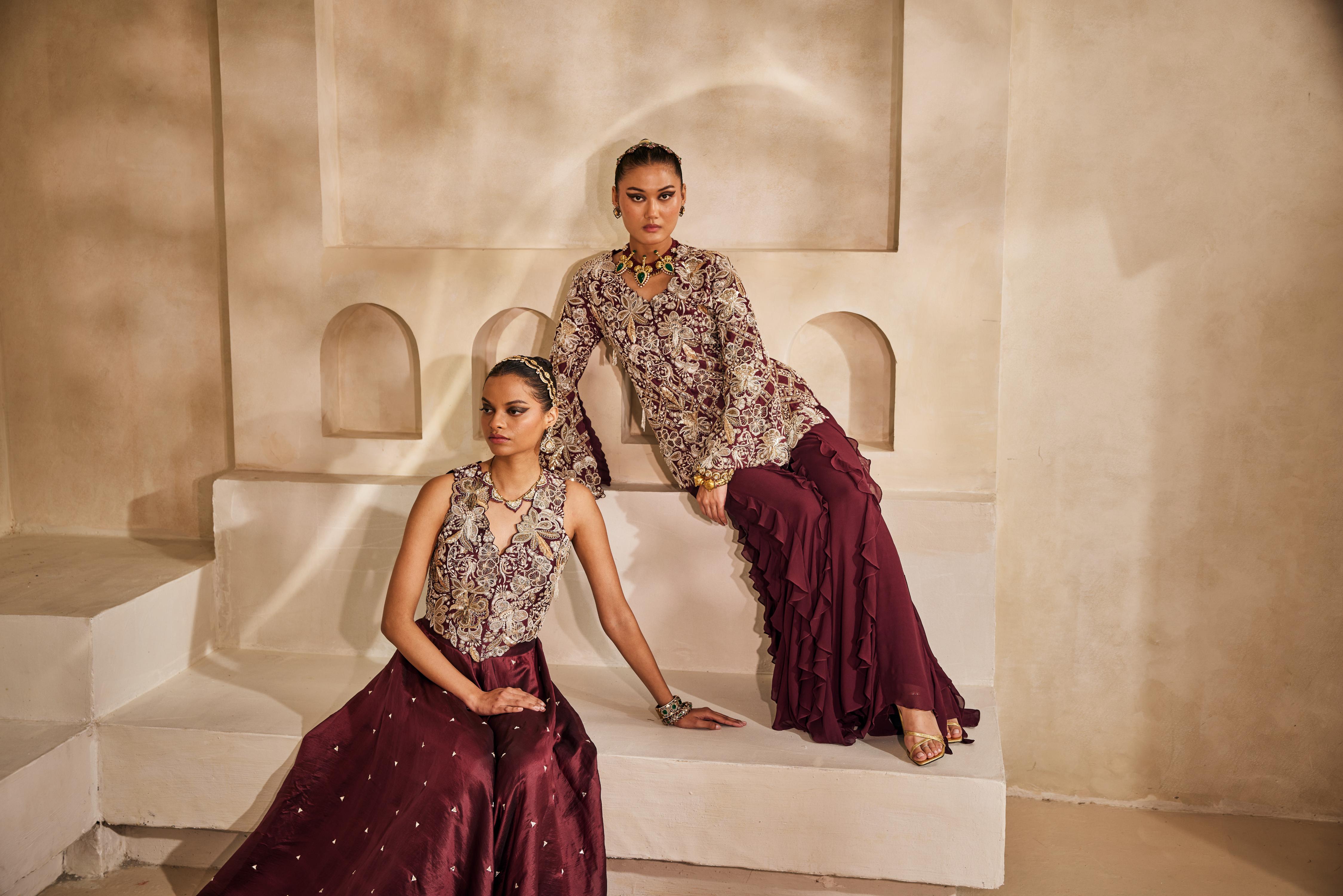 Mahveen jacket set