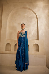 Neel Afreen Anarkali set