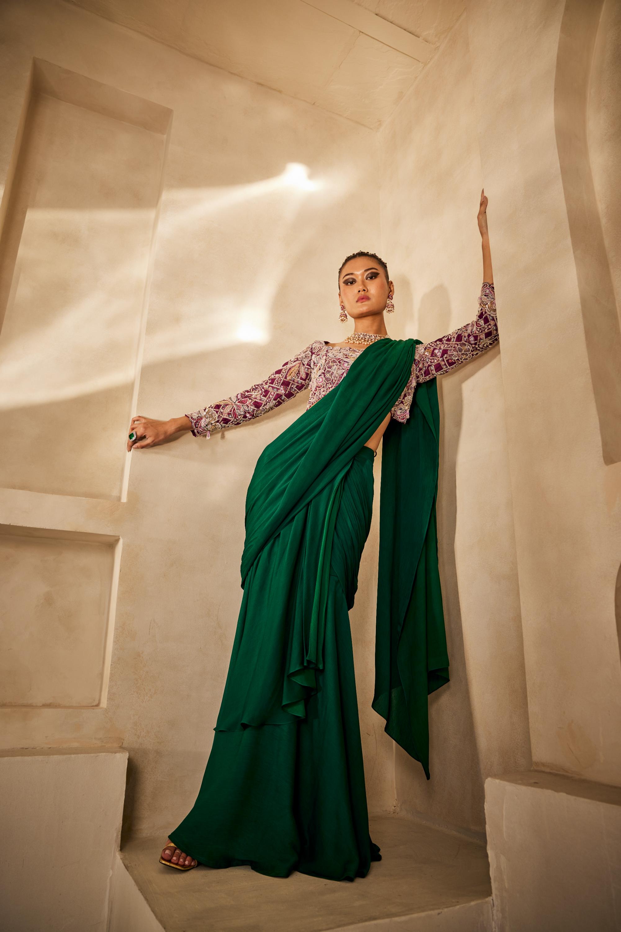 Rooh drape saree